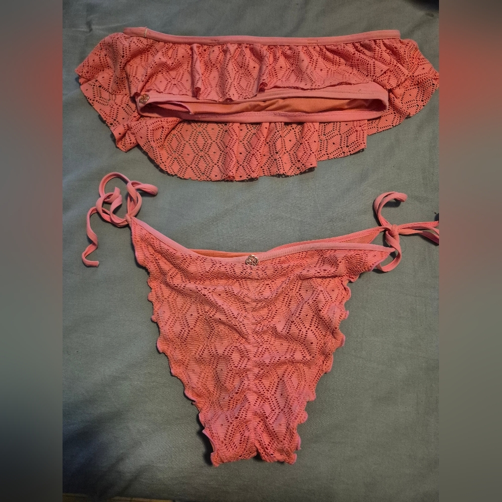 Pink Lace Bikini Set - Picture 4 of 4